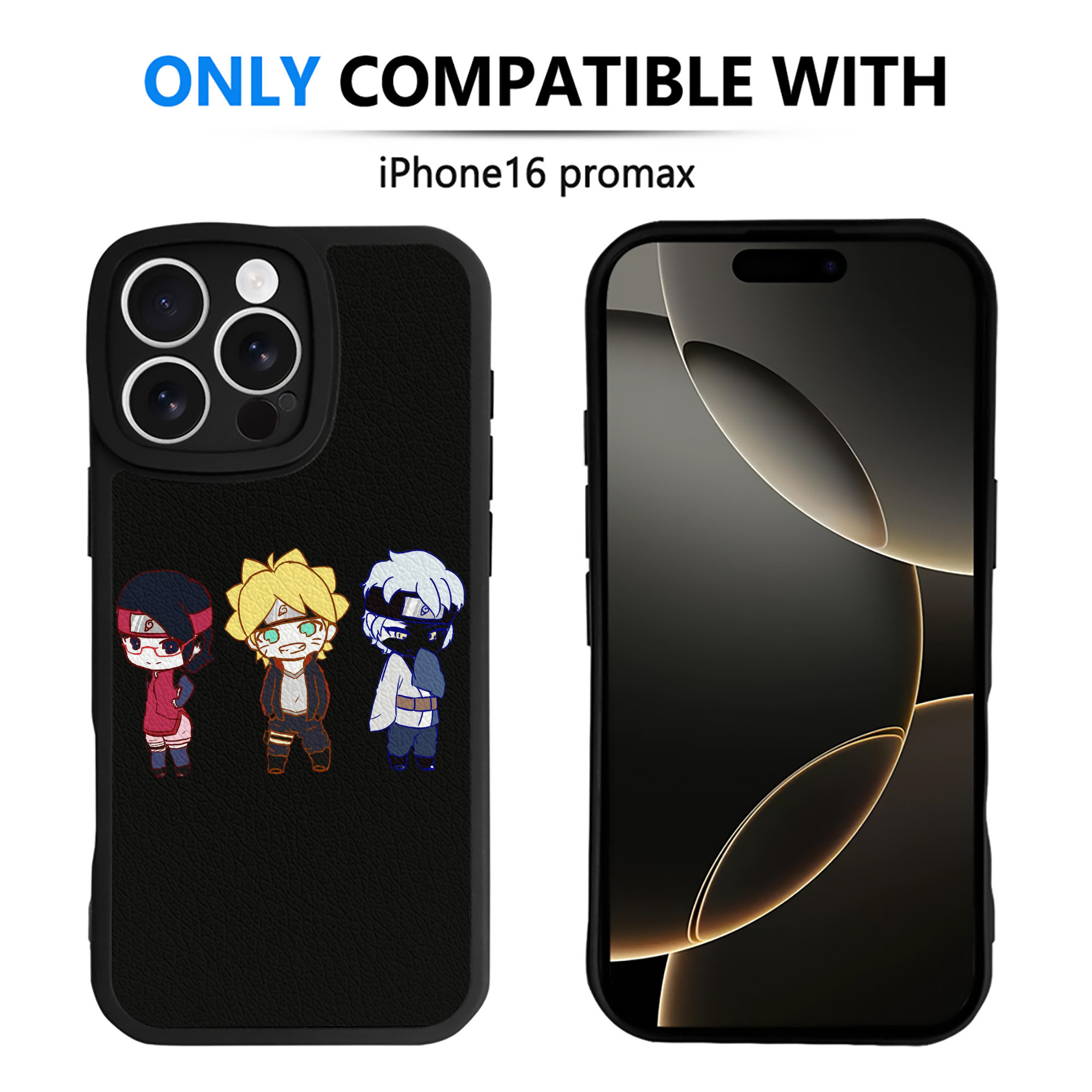 （画像用） NARUTO -ナルト- うずまき ボルト Uzumaki Boruto 【iPhone 16シリーズ対応】シリコンスマホケース（レザー調） 材質：シリコン